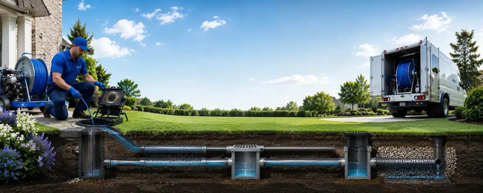 Outdoor drain cleaning information for Flossmoor, IL
